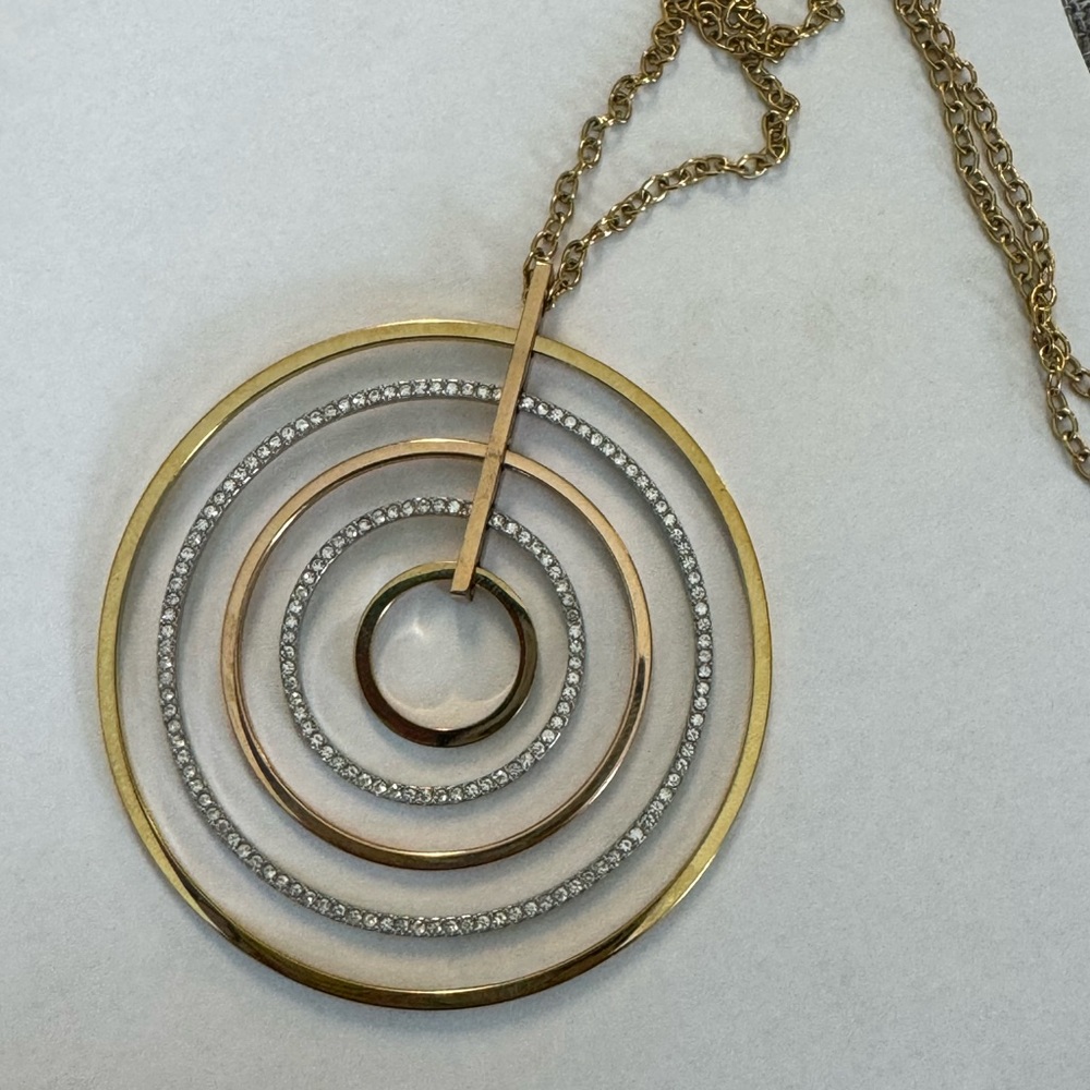 Michael Kors five circle and pave Crystal necklace